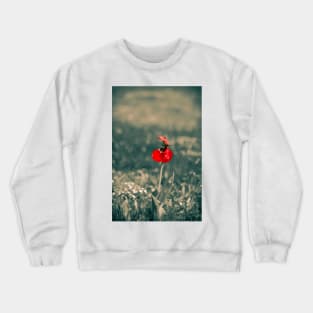 Lonely Red Flower Crewneck Sweatshirt